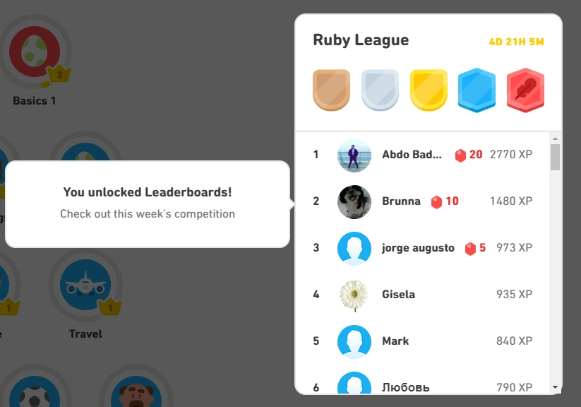 duolingo leagues leaderboards screen customer love